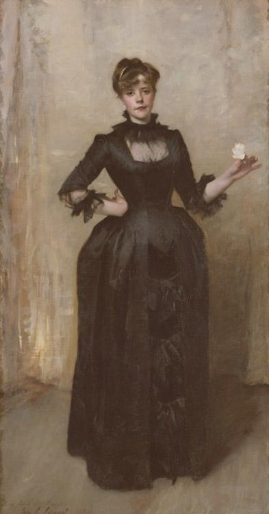  Lady With the Rose(Charlotte Louise Burckhardt 1862-1892) (mk18)